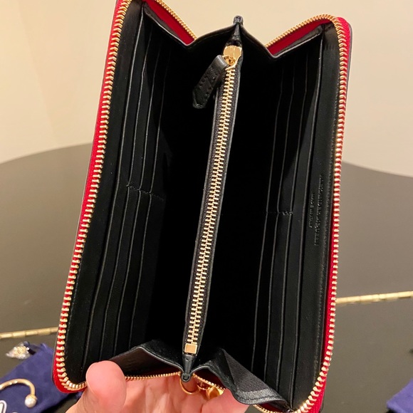 NWT Rare authentic luxury classic Alexander McQueen pebbled leather Wallet - Picture 14 of 17